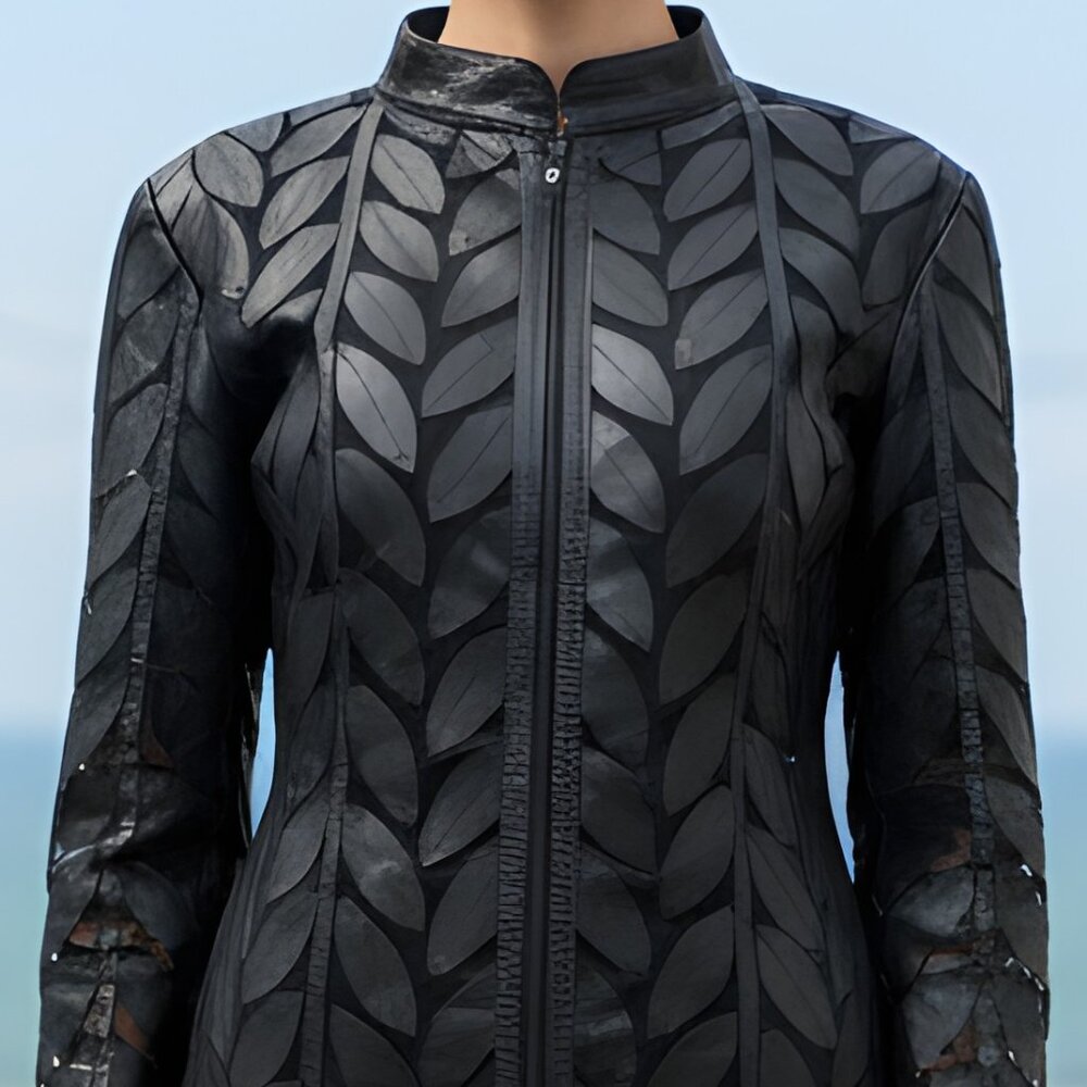 Women's Leather Jacket Women's Leather Women's Jacket Leather Womens Leaf Jacket